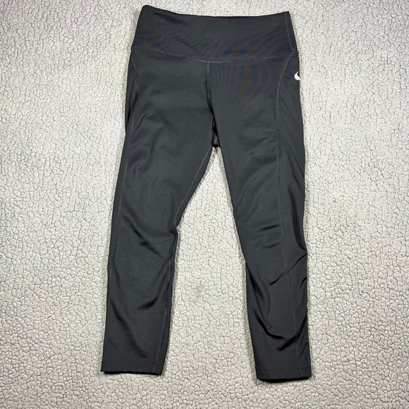 Nike Pants - Nike Dri-FIT Womens Black Cropped Running Leggings Mesh Panels CZ9238-010 Size M